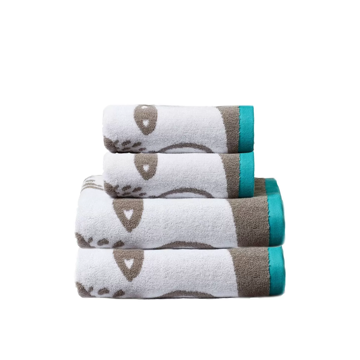 Bear Hand & Bath Towel Set - Grey^Donna Wilson New