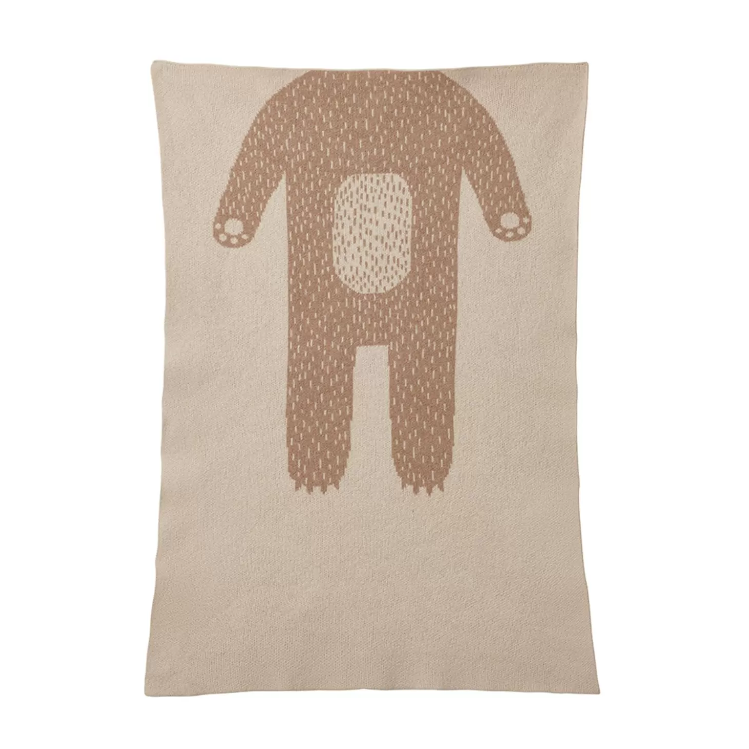 Bear Mini Blanket - Oatmeal & Brown^Donna Wilson Fashion