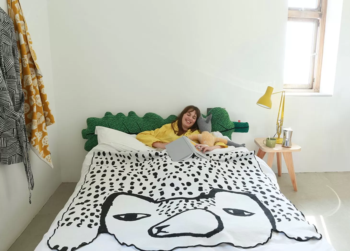 Bear Shaped Cotton Throw^Donna Wilson Clearance