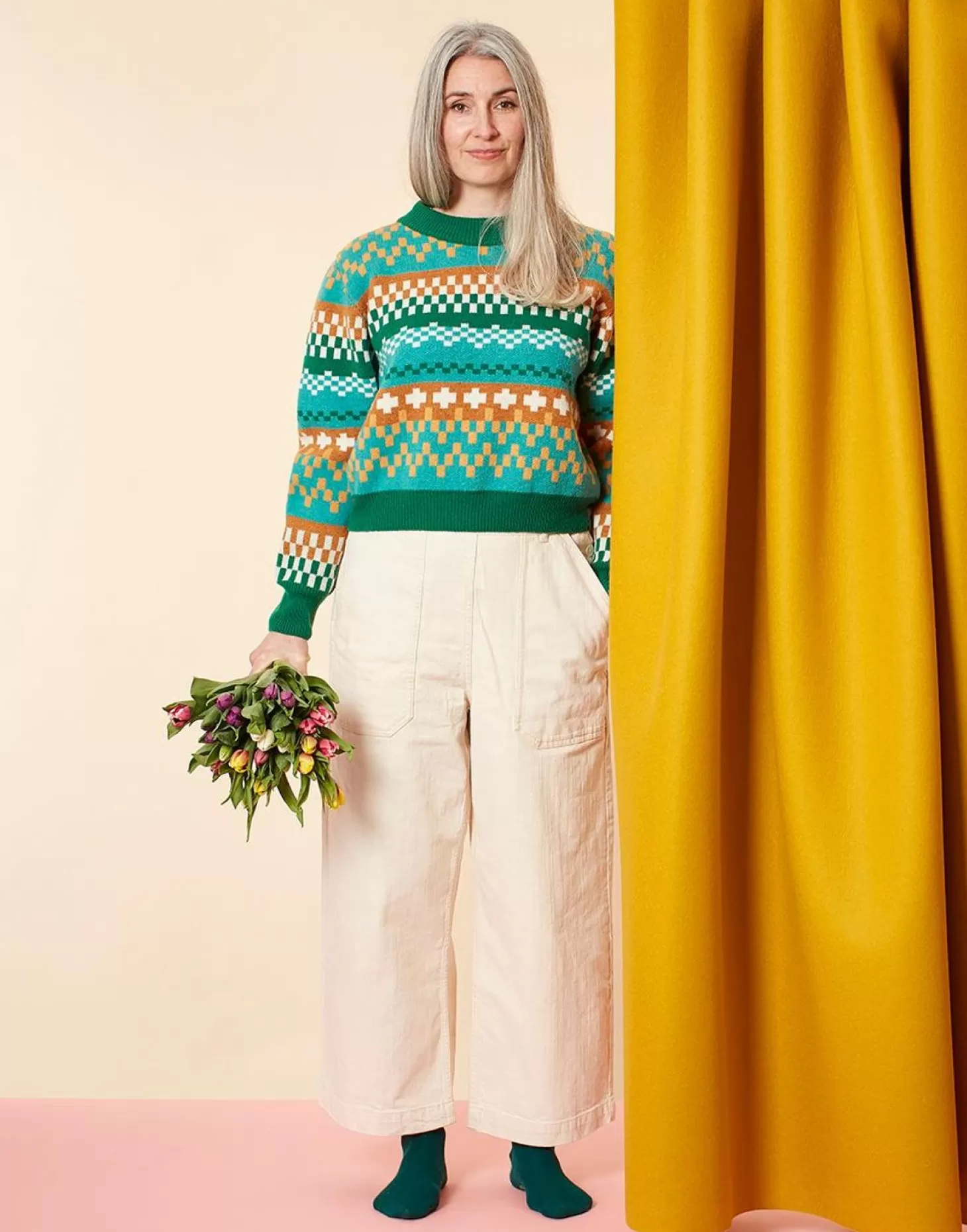 Big Stitch Sweater - Shamrock^Donna Wilson Cheap