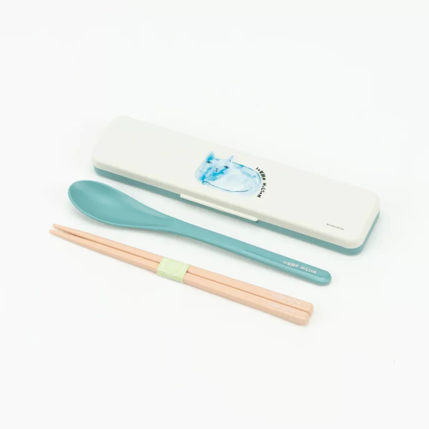 Blue Cat Chopstick + Spoon Set^Donna Wilson New