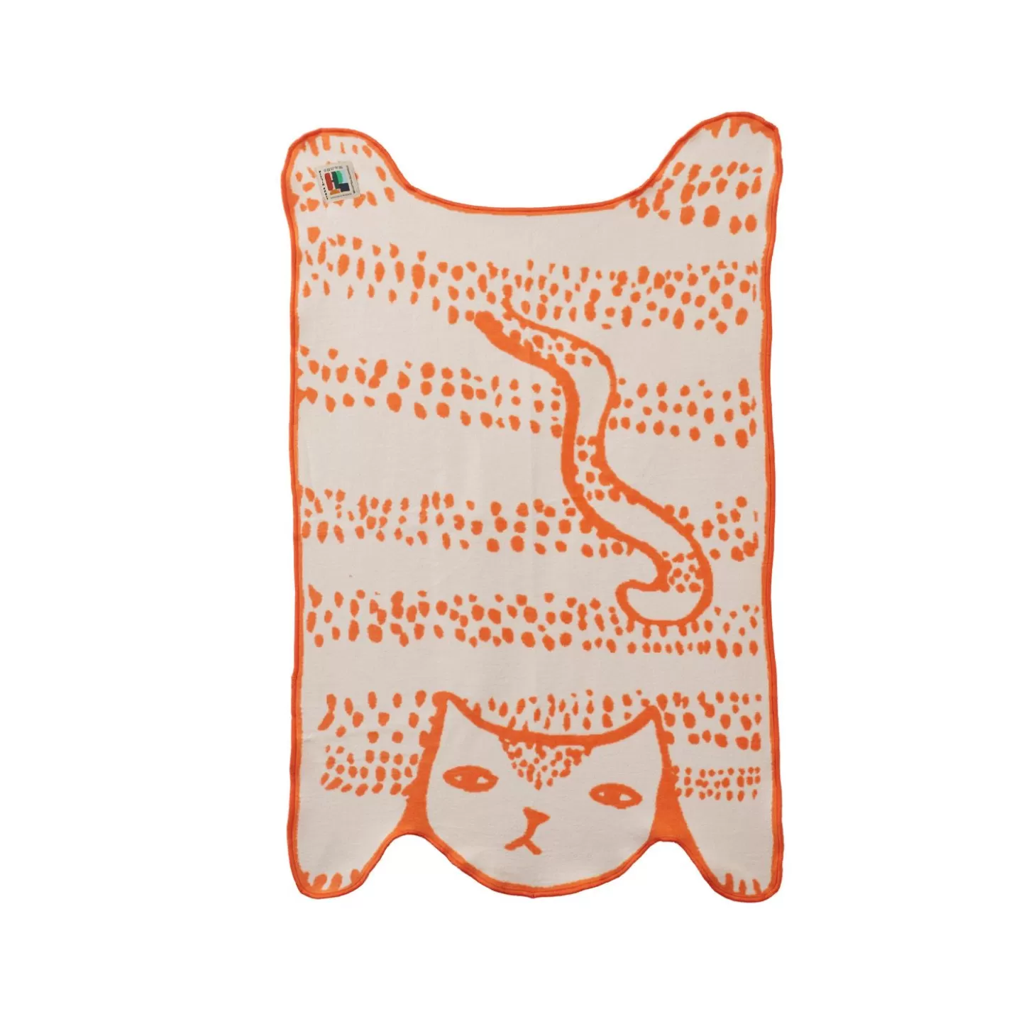 Cat Cotton Mini Blanket - Orange^Donna Wilson Fashion