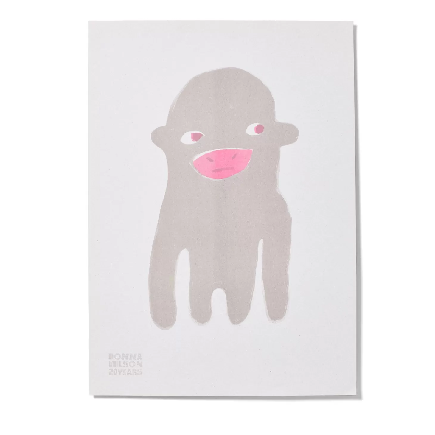 Charlie Monkey 20 Years Riso Print - Limited Edition^Donna Wilson Sale