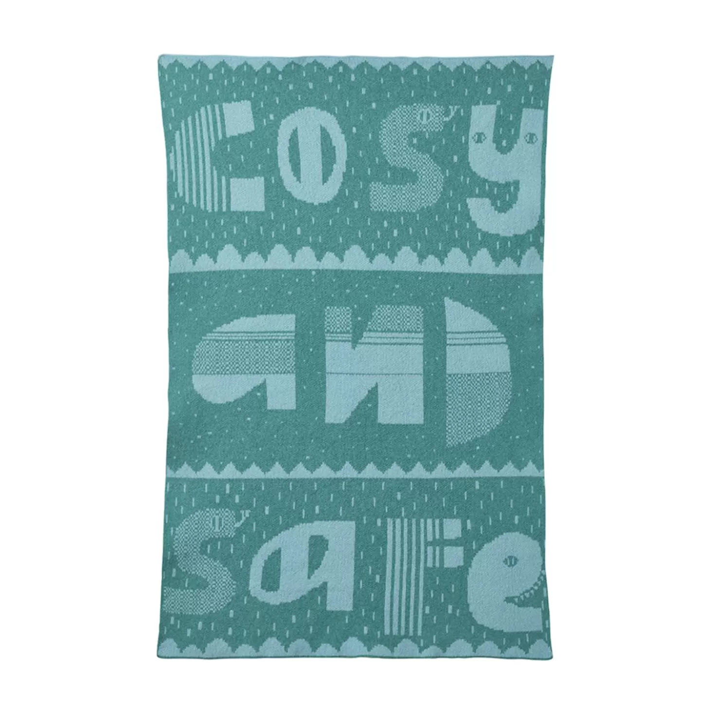 Cosy And Safe Mini Blanket - Blue & Green^Donna Wilson Discount