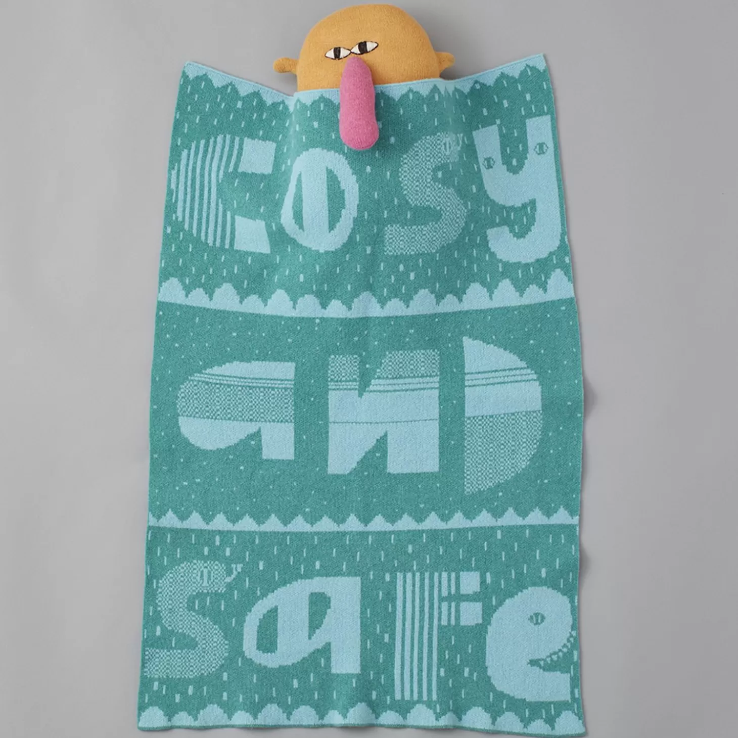 Cosy And Safe Mini Blanket - Blue & Green^Donna Wilson Discount