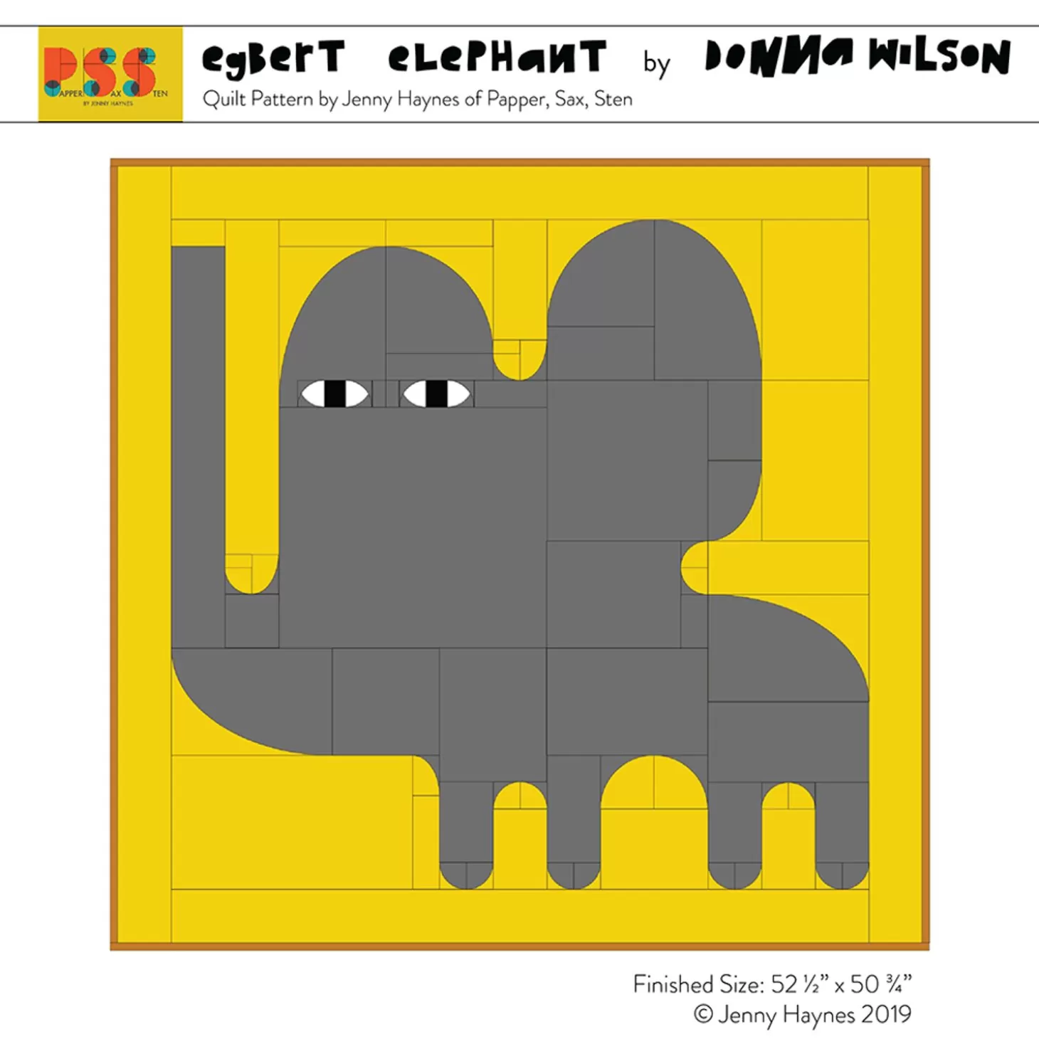 Egbert Elephant Quilt Downloadable Pattern By Papper, Sax, Sten^Donna Wilson Store