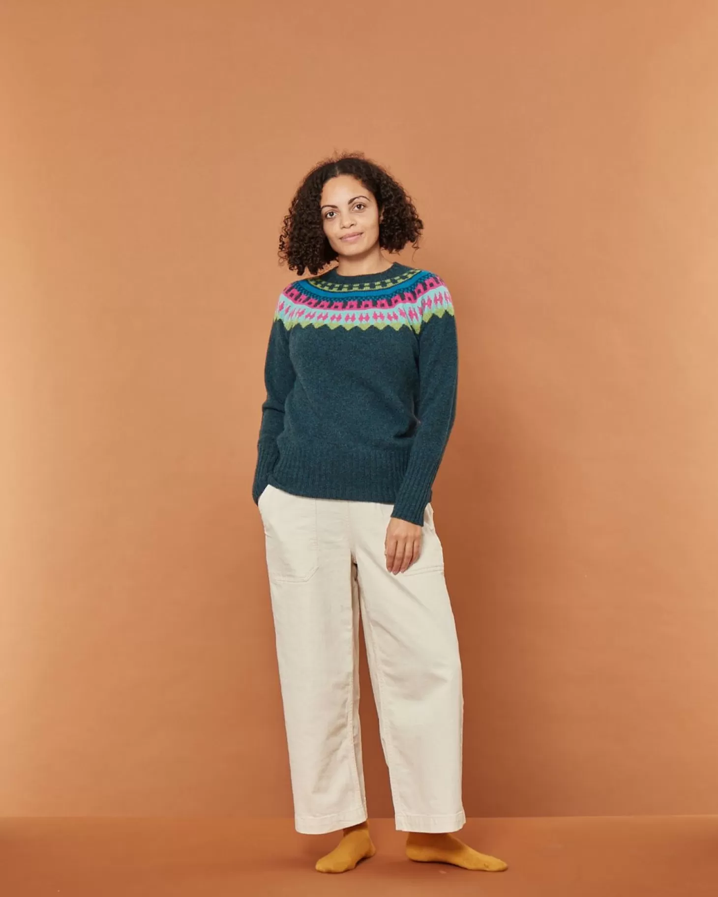 Helga Yoke Sweater - Oribe Green^Donna Wilson Flash Sale