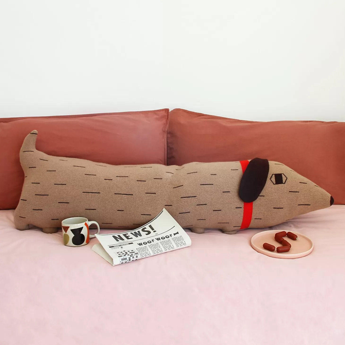 Sausage Dog Bolster Cushion^Donna Wilson Store