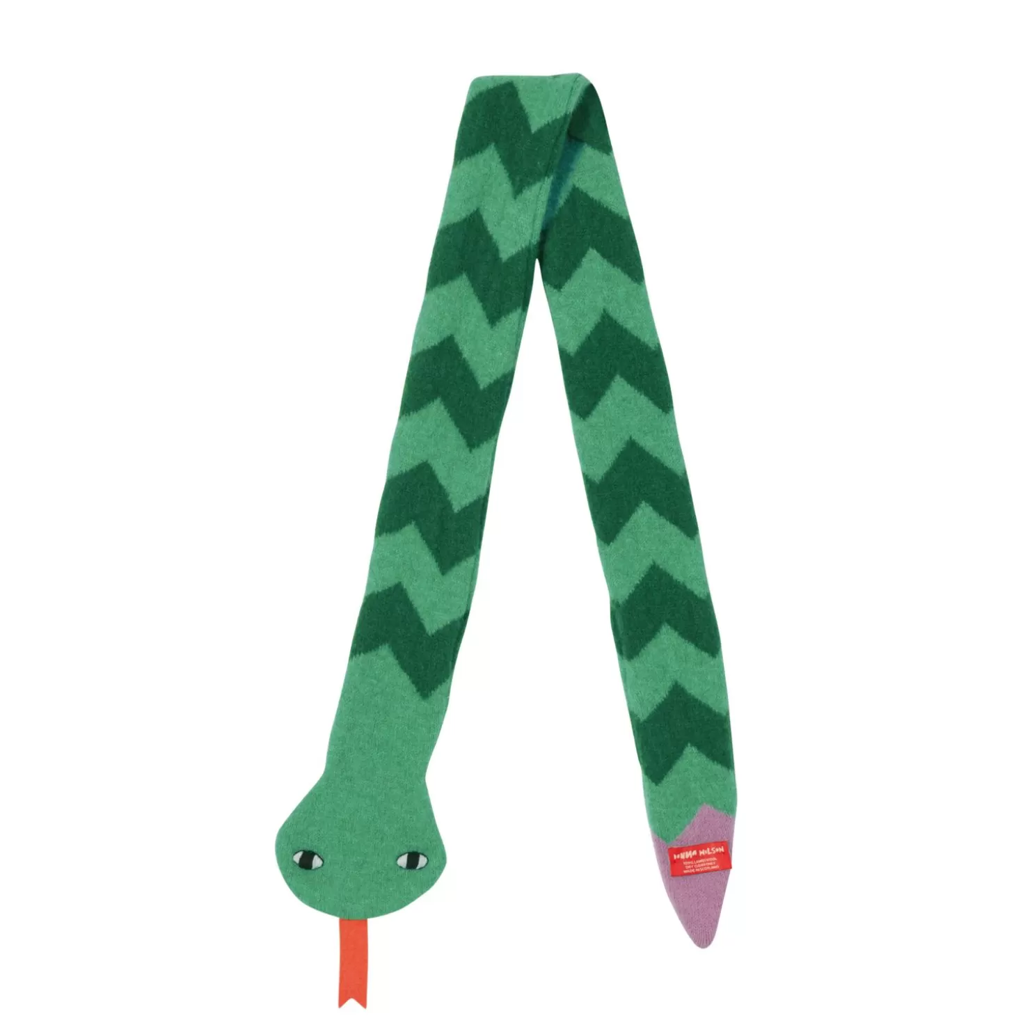 Snake Scarf - Green/Pink^Donna Wilson Outlet