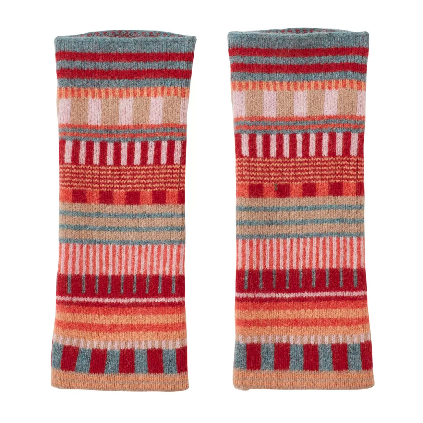 Static Stripe Arm Warmers - Dubonnet^Donna Wilson Clearance