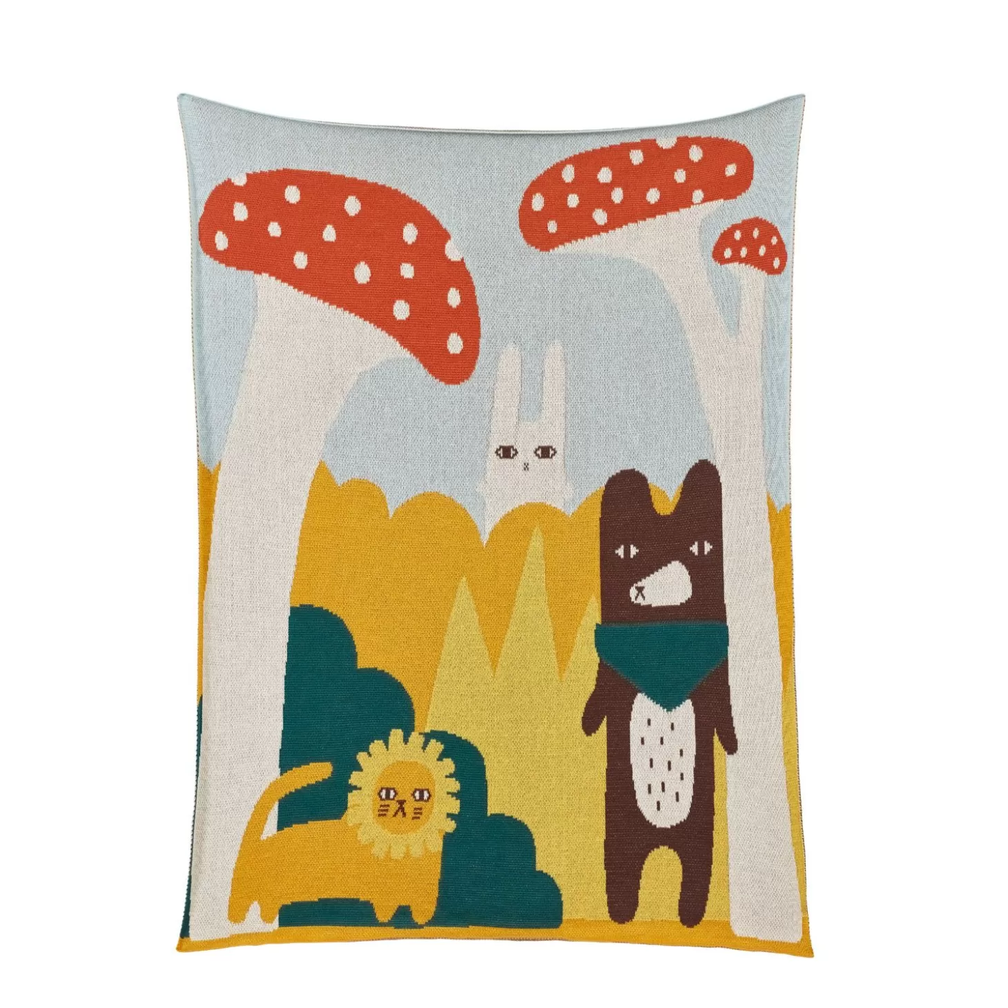 Trees And Creatures Cotton Mini Blanket^Donna Wilson Sale