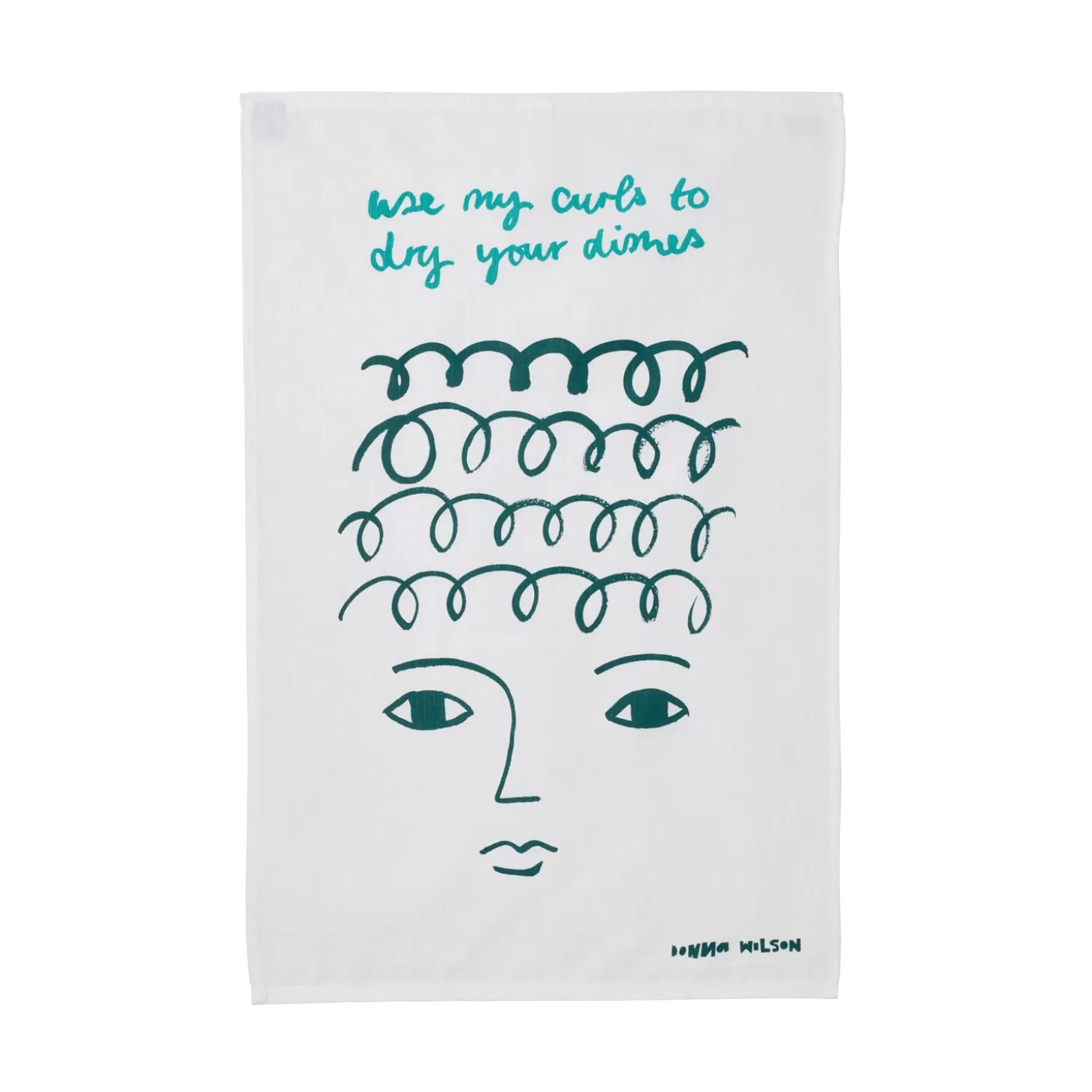 Use My Curls Tea Towel^Donna Wilson New